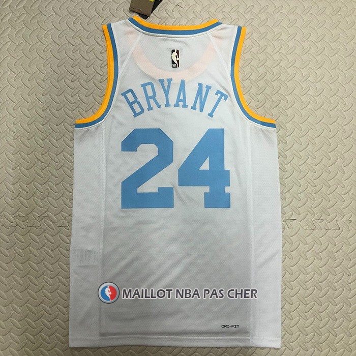 Maillot Los Angeles Lakers Kobe Bryant NO 24 Classic 2022-23 Blanc